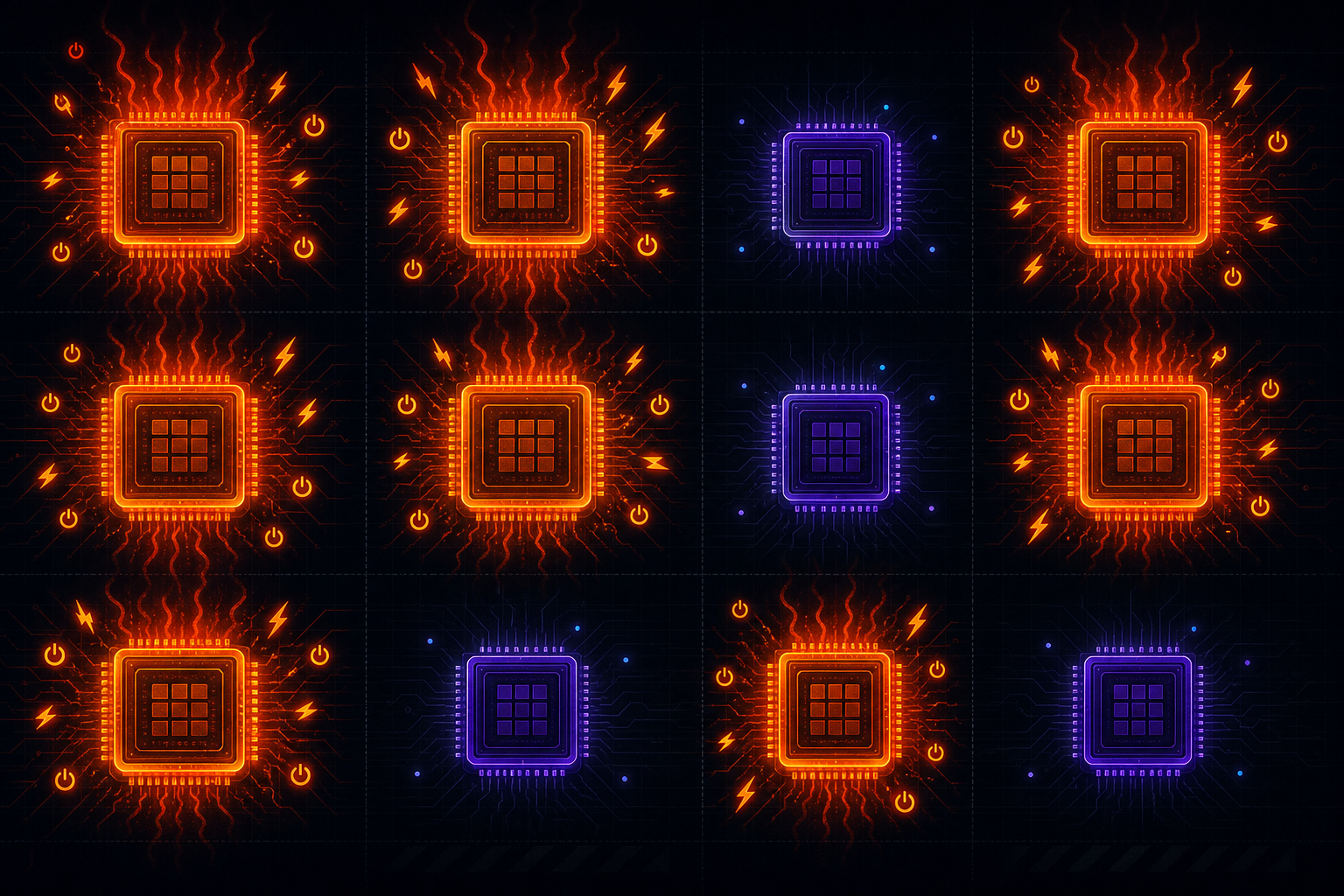 GPU cluster showing wasted energy from unoptimized kernel configurations